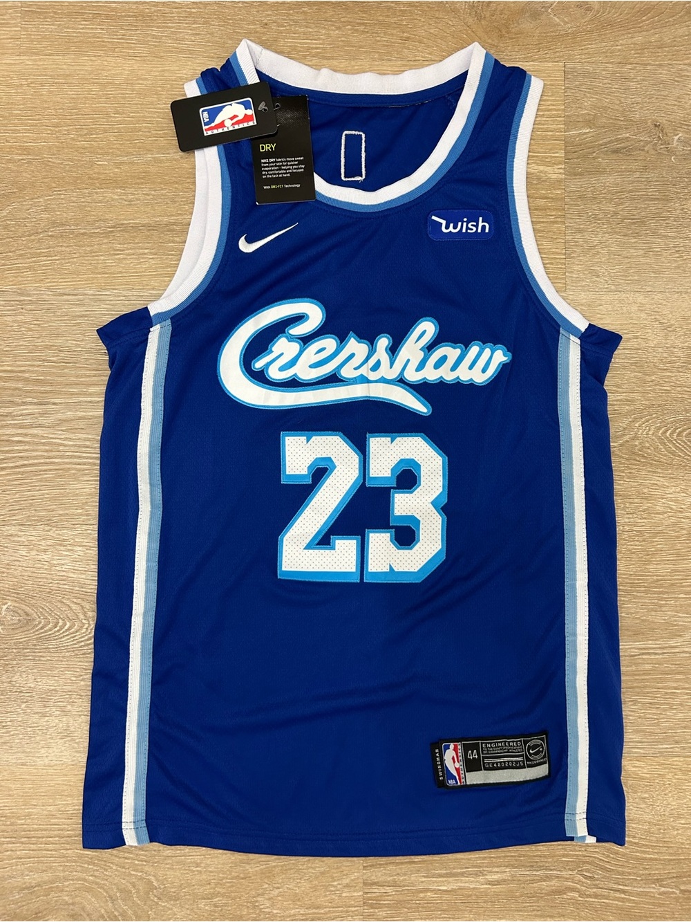 Brand New LeBron James Crenshaw  Jersey [SIZE 44] Blue Nike  Lakers #23